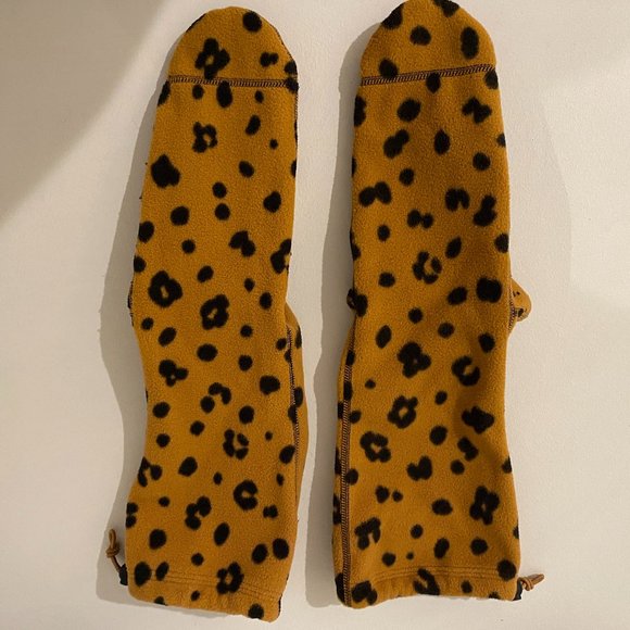 Madewell Leopard Print Slipper Socks w Ankle Drawstring - Never Worn - Picture 2 of 6